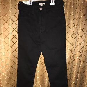 High waisted cropped jeans